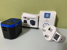 Ceptics All-In-One International Travel Adapter Plug 2 USB Ports & UK AC Adapter