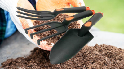 3er Set leichte Kelle Handgabel Handrechen Essential Garten Handwerkzeuge