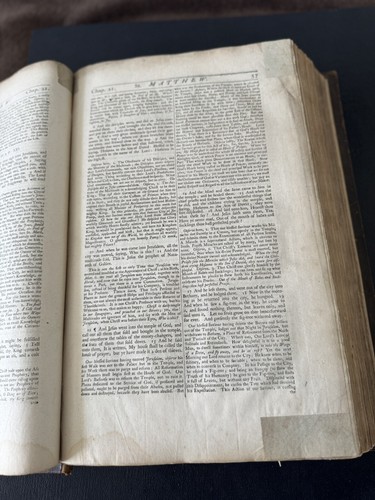 Large William Burkitt Antique Bible 18th Century Book New Testament Jesus - Imagen 20 de 23