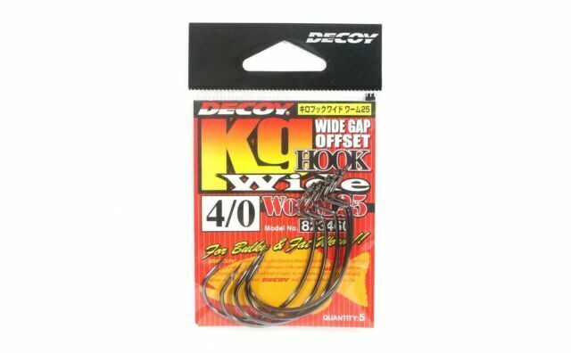 3460 Decoy Worm 25KG Wide Gap Offset Worm Hooks Size 4//0