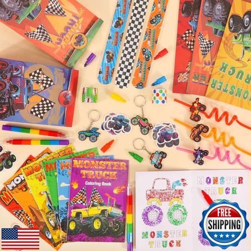 Miucat Monster Truck Party Favors Serve 12, Machine Jam Birthday Supplies inc - Picture 3 of 5