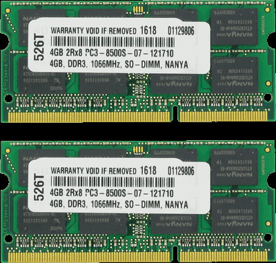 RAM Memory Toshiba Satellite A505-S6030 A505-S6031 2X4GB 8GB A505-S6033 A35