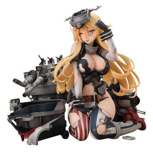 KANTAI COLLECTION - KAN GLUE - Iowa Half-Damaged Heavy Armament 1/8 PVC Figure - Picture 1 of 7