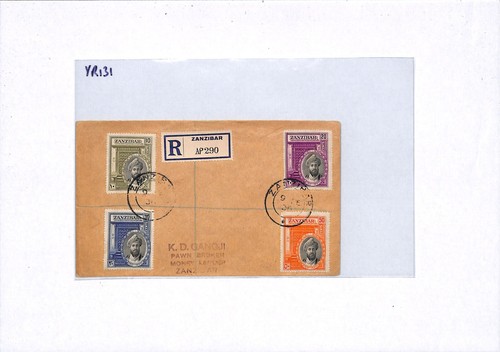 ZANZIBAR FDC 1936 Registered Sultan Khalifa bin Harub Jubilee {samwells}YR131 - Picture 9 of 12