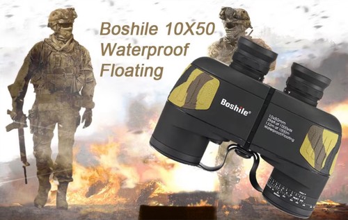 BOSHILE Binoculars 10x50 Muted Camouflage Range Direction Finding Weatherproof - Picture 22 of 24