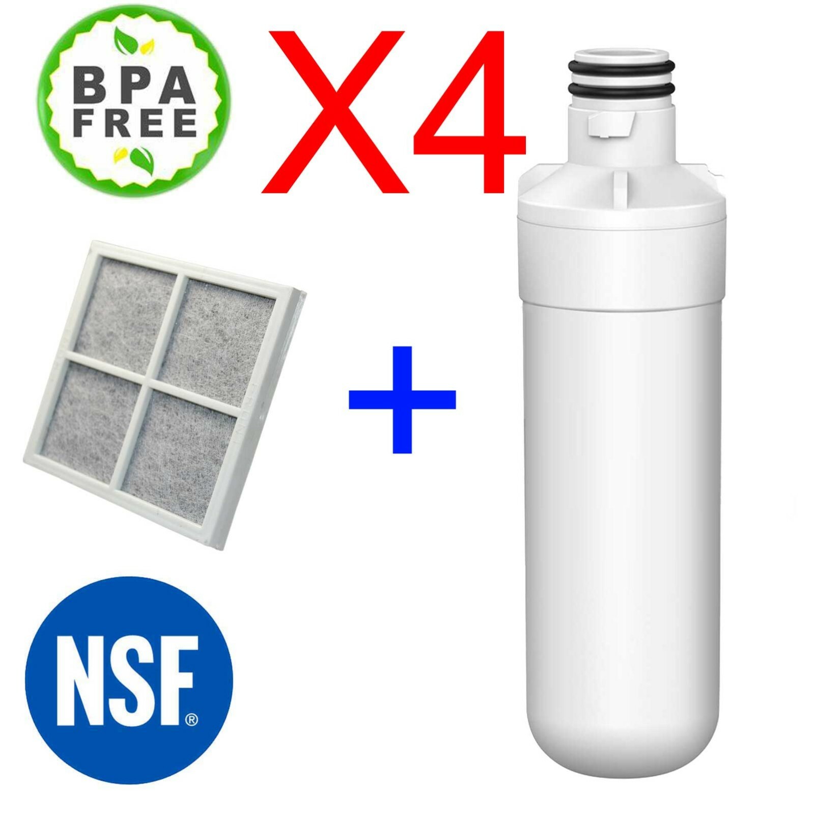 4X Fridge Water Filter + 4X Air Filter for LG GFL708PL GFL708PL ADQ74793501 eBay