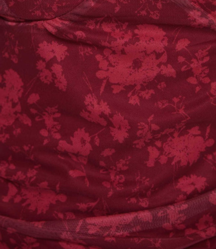Princess Polly Attention On Me Y2K Floral Babydoll Dark Fairy Red Sheer Camisole - Picture 13 of 13