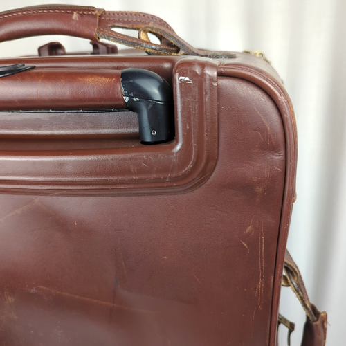 Valigia da trasporto vintage Hartmann Belting in pelle 22" verticale con ruote - Foto 12 di 24