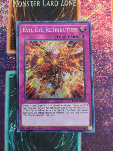 Yu-Gi-Oh! Evil Eye Retribution INCH-EN039 1st Edition Secret Rare NM a1/ - Picture 1 of 4