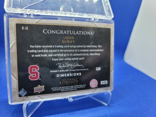 John Elway Upper Deck Exquisite Collection - Picture 2 of 3