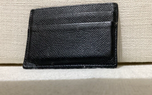 BALENCIAGA - Black Leather Credit Card Holder with contrast White Logo Stamp - Picture 4 of 8