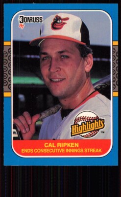 1987 Donruss Highlights Cal Ripken Baltimore Orioles #38