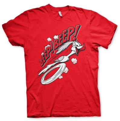 Offiziell Lizenzierte Looney Tunes BEEP BEEP Herren T-Shirt Crew Neck Baumwolle - Bild 1 von 4