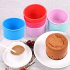 4pcs 4 in Round Silicone Cake Pans - Silicone Molds for Baking, Quick Release