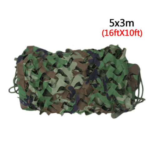 Camo Netting Woodland Army Green Net Military Camping Hunting Hide Shelter 2m-8m - Picture 13 of 19