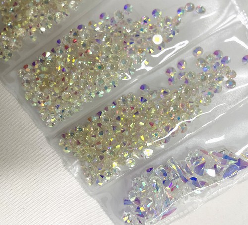 1788pcs Mixed Size 3D Nail Art Rhinestones Flatback Crystal AB Gems Glass Stones - Picture 10 of 17