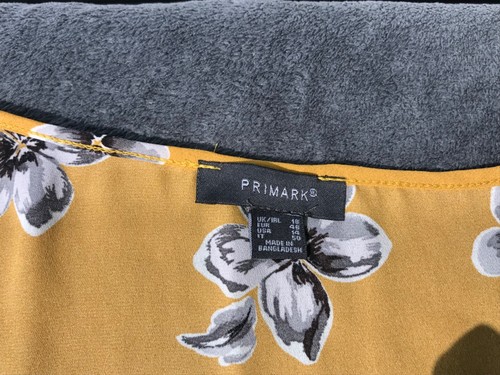 Size 18 cami/vest top mustard flower print primark - Picture 2 of 4