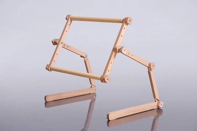 Adjustable Needlework Wood Embroidery Stand Bullfinch Scroll Frame by Arabeska - Image 2 of 4