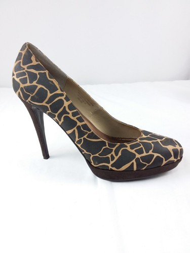 Chaussures escarpins femme Colin Stuart cuir marron imprimé multi guépard pointure 11M - Photo 5/5