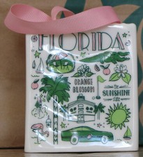 Starbucks Been There Ceramic Card Holder Florida USA, mit SKU, *** Rare ***