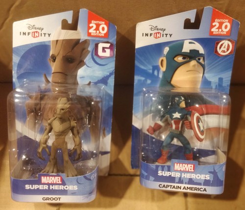 NEU Marvel Super Heroes Groot, Captain America - Disney Infinity: 2.0 Edition