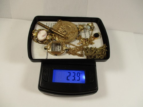23,9 Gramm 1/20 12k gf Gold Filled Schmuckschrott Konvolut Schmelzen Veredeln oder Wiederverwenden