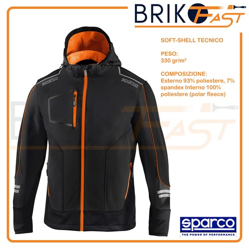 GIUBBOTTO GIACCA DA LAVORO TECH SOFT SHELL CON CAPPUCCIO SPARCO YORK VARI COLORI - Imagen 13 de 18