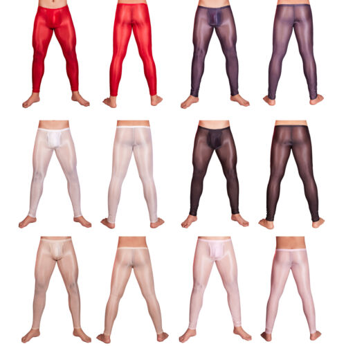 Calzoncillos para hombre calzas gay pantimedias para pene pantalones ultrafinos lencería sin pies - Imagen 1 de 72