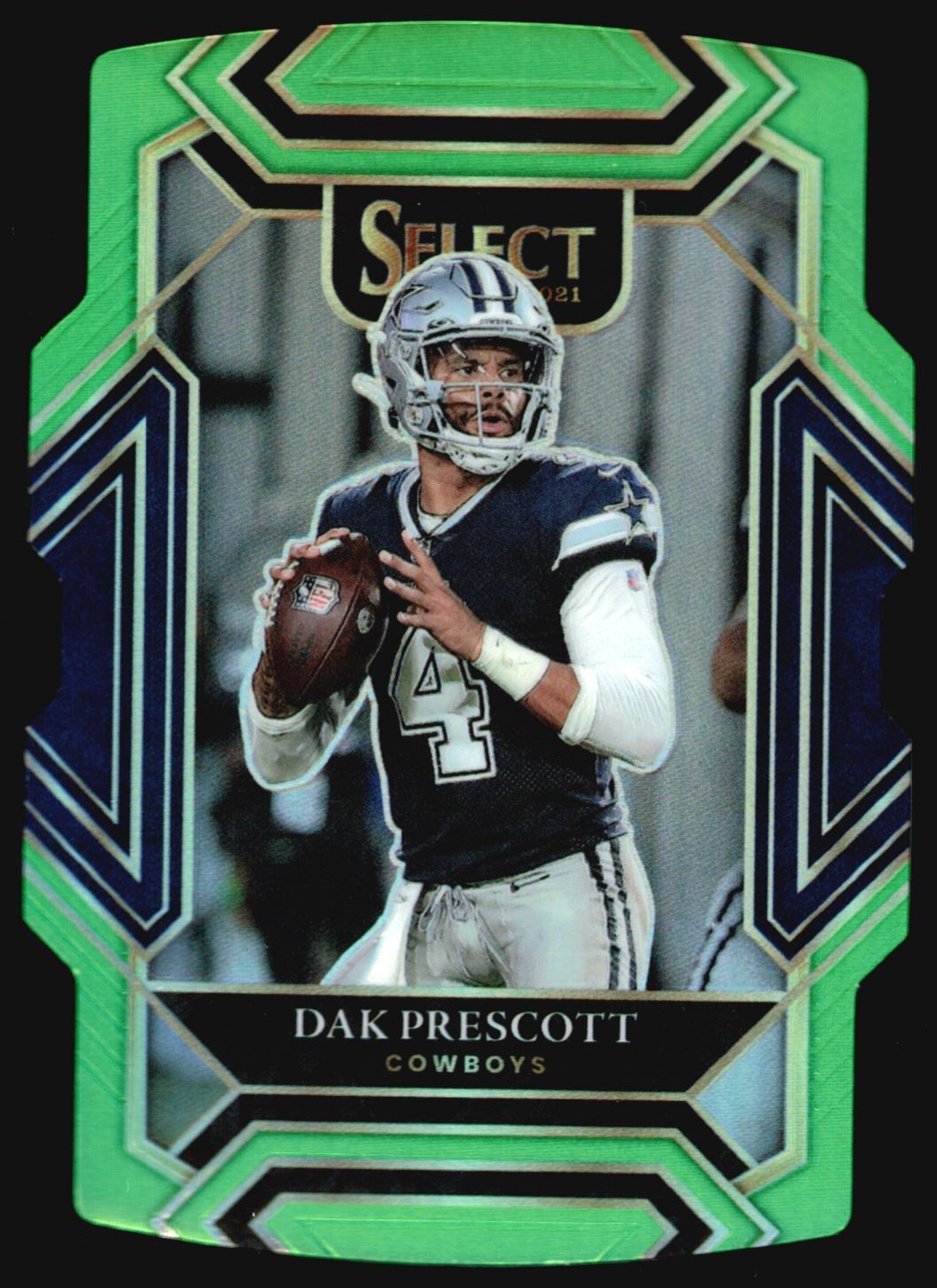 2021 Panini Select Dak Prescott Club Level Green Prizm Die-Cut /349 #211
