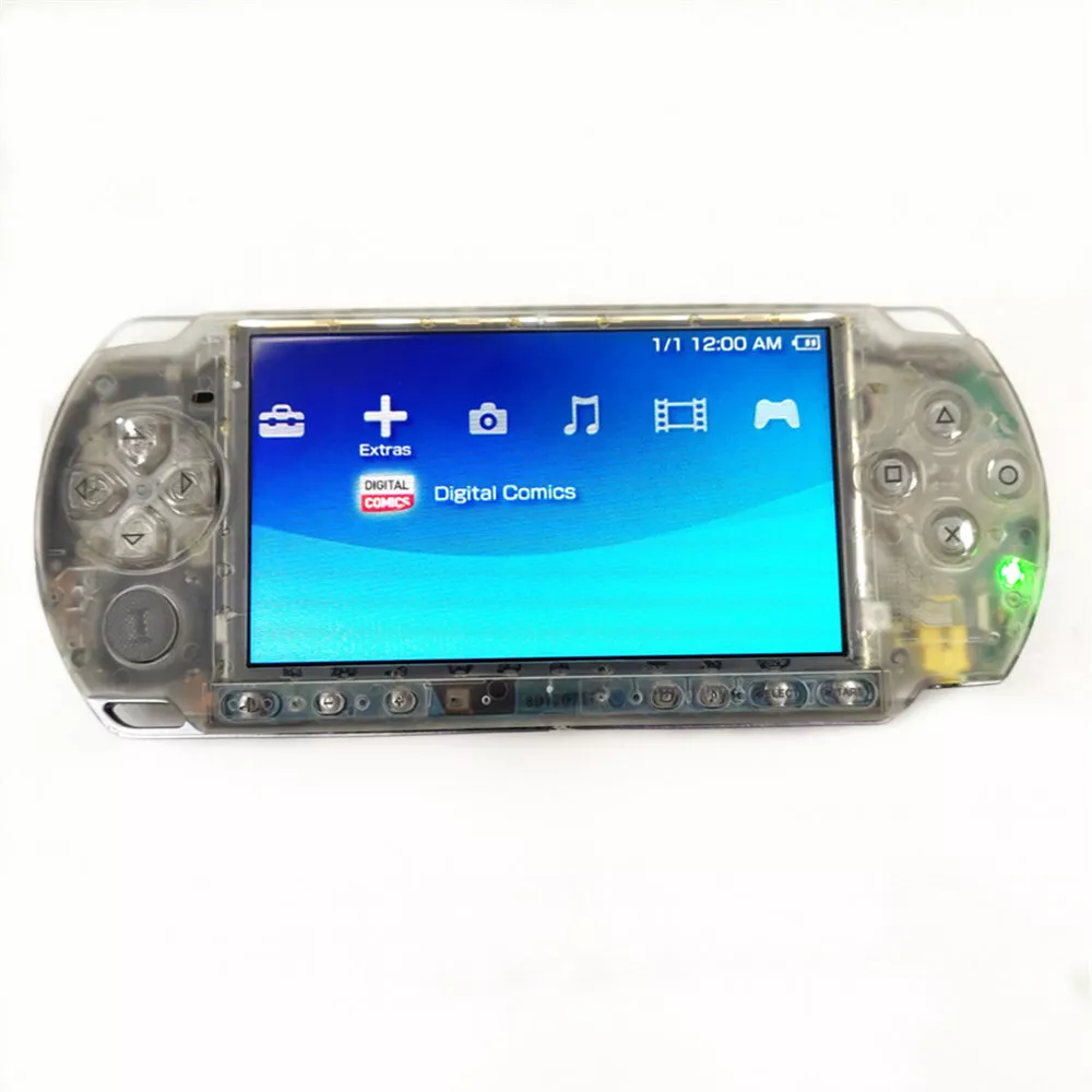 Retrofit Sony PSP 3000 Handheld PSP System Game Console-Clear White Color