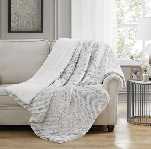 Christian Siriano, 60"x70" Kunstfell Oversize Wende Überwurf (Farbe wählbar) - Bild 7 von 24