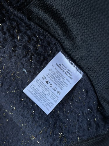 Nike Girls Black Gold Fur Bomber Jacket Size XL - Picture 5 of 5