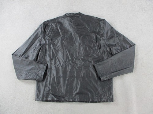 Levis Jacket Mens Medium Black Bomber Full Zip Biker Motorcycle Wax Pockets - Picture 3 of 9