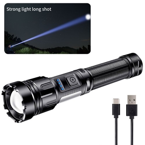 1000000 Lumen LED Flashlight Zoom Rechargeable Torch Outdoor Camping Hiking Lamp - Picture 15 of 15