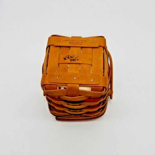 Longaberger 1995 All American Carry Along Basket Combo Size 6" tall x 5.5 x 5.5" - Picture 9 of 9