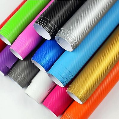 3D Premium Carbon Fiber Vinyl Wrap Roll Bubble Free Air Release