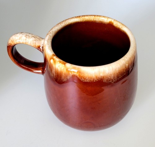 McCoy Pottery Brown Drip Cup Mug 7025 USA Ring Handle Vintage - Picture 9 of 17
