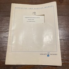 HP 6343A DC Power Supply Operating & Service Manual 