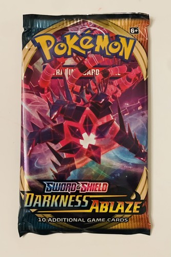 Pokemon Sword and Shield Darkness Ablaze Booster Pack (art may vary )
