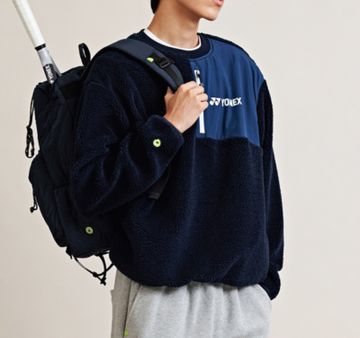 ウェア ATAMARU YONEX 24F/W Unisex Tennis Fleece T-shirt Sports Casual Top