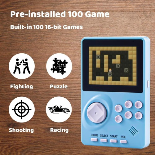 Kids Handheld Video Game Console Built in 100 16-bit Games, Handheld Retro - Picture 4 of 6