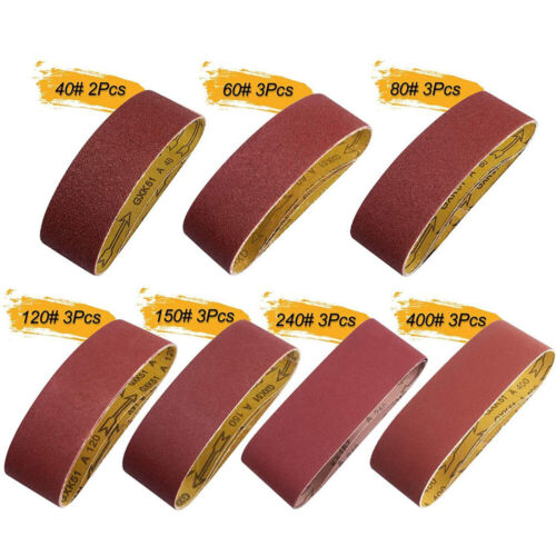 20PCS 3" x 21" Sanding Belts 40 60 80 120 150 240 400 Grit Belt Sander Sandpaper - Picture 3 of 12