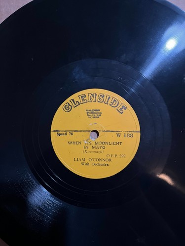 78 rpm Irish Liam O'Connor Glenside W 188 in E - Imagen 2 de 2