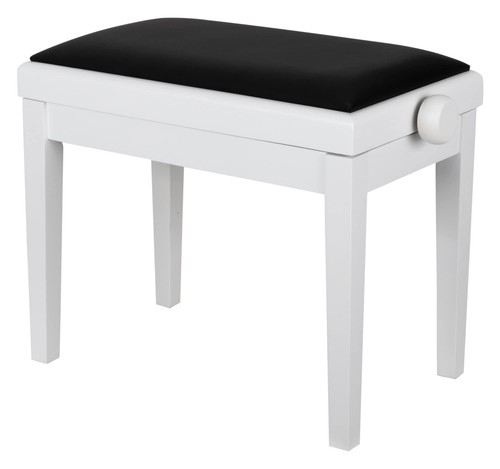 Klavierbank Klavierstuhl Pianobank Sitz Auflage Bank Klavierhocker Weiß Matt - Bild 1 von 8