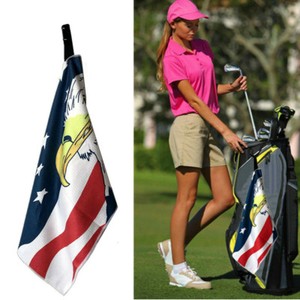 Golf-Club-Towel-Microfiber-Jacquard-14-034-x-42-034-With-Hook-Callaway-Titleist-New