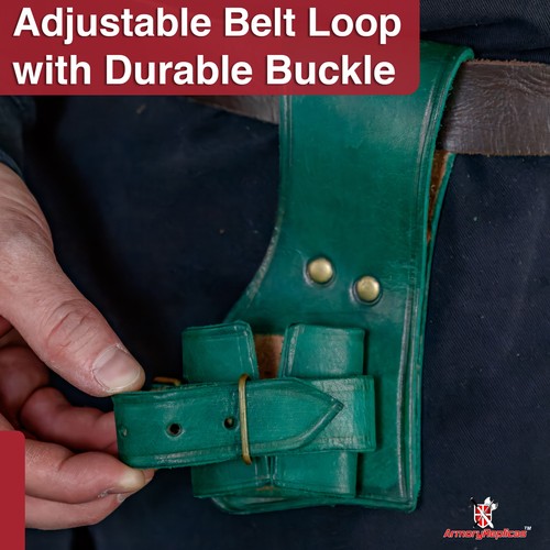 Adjustable Medieval Leather Sword Frog Dagger Holster FOR Renaissance Fair& LARP - Picture 36 of 49