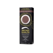 Arches & Halos Luxury Brow Building Pomade Eyebrow Gel Cream Tint, Warm Brown