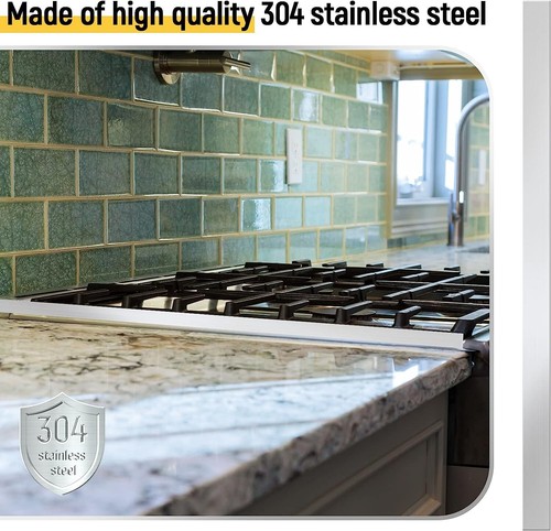 2 Pcs Stainless Steel Strips 304 Brushed Stainless Steel Trim Metal Finishing Sh - Picture 4 of 6