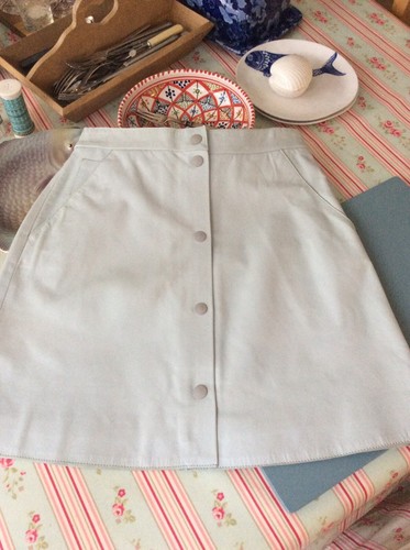 Richard Nicoll Lederrock mit Knopfleiste Größe 6 neu mit Etikett - Bild 9 von 12