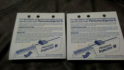2 ~ NOS 6 Blade Packs Personna II Twin Injector Blades ~ FREE SHIPPING!!! - Picture 3 of 3